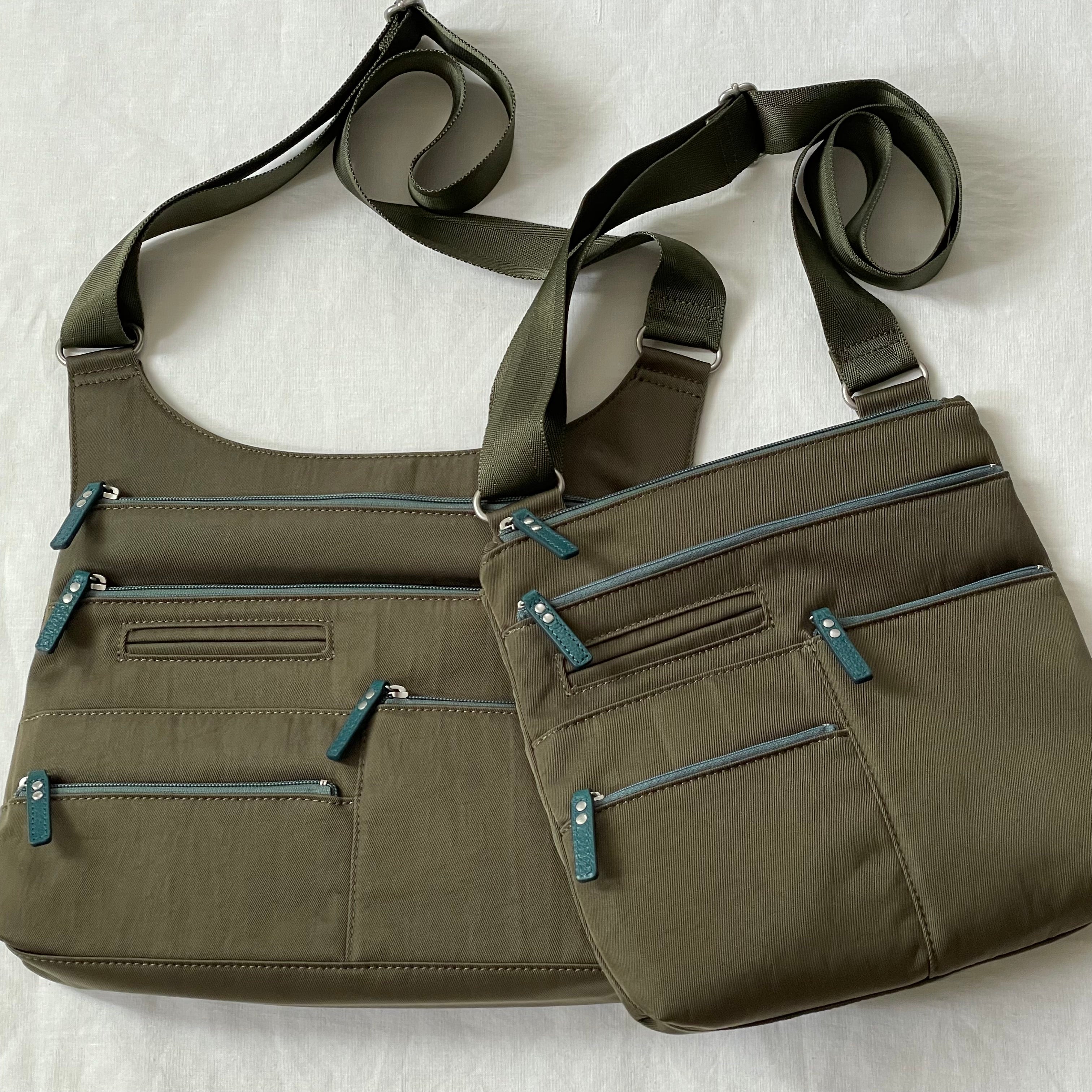 TEELA - Willow x Azure | Multi-Pocket Shoulder Bag | Medium
